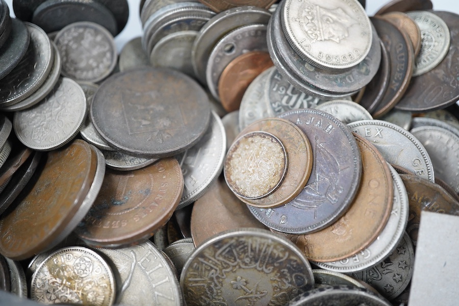 Assorted coins including some 19th century silver. Condition - varies